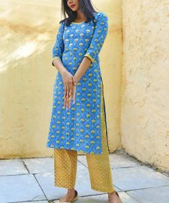 PRINTS VALLEY Jaipur Tales Blue Jharonka Print Set