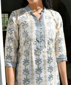 PRINTS VALLEY Grey Stripe Bail Print Set Jaipur Tales