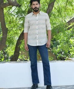 PRINTS VALLEY Grey Yellow Pineapple Shirt