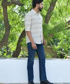 PRINTS VALLEY Grey Yellow Pineapple Shirt