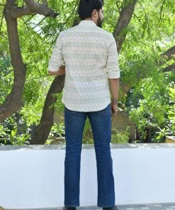 PRINTS VALLEY Grey Yellow Pineapple Shirt