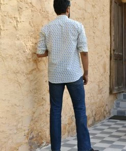 PRINTS VALLEY Blue Camel Shirt