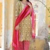 PRINTS VALLEY Yellow Stripe Floral Red Buti Set With Dupatta Jaipur Tales