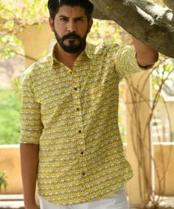 PRINTS VALLEY Yellow Elephant Shirt