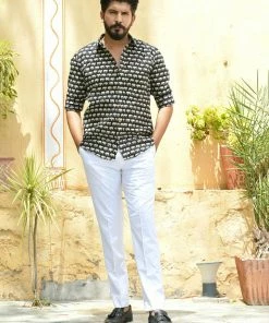 PRINTS VALLEY Black Elephant Shirt