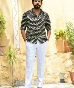 PRINTS VALLEY Black Elephant Shirt