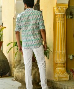 PRINTS VALLEY Uber Blue Pineapple Shirt Men's Shirt