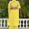 PRINTS VALLEY Yellow Bandhej Print Set With Dupatta Jaipur Tales