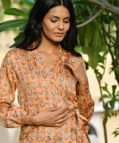 PRINTS VALLEY Jaipur Tales Orange Tulip Coord Set