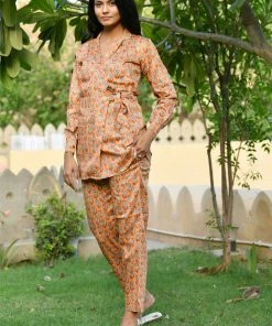 PRINTS VALLEY Jaipur Tales Orange Tulip Coord Set