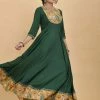 PRINTS VALLEY Bottle Green Peacock Dress Jaipur Tales