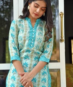 PRINTS VALLEY Jaipur Tales Blue Stripe Bail Print Set