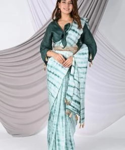 Kali Clothing Green Uppada Silk Shibori Saree