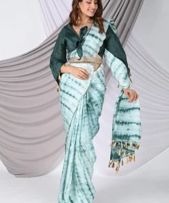 Kali Clothing Green Uppada Silk Shibori Saree