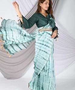 Kali Clothing Green Uppada Silk Shibori Saree