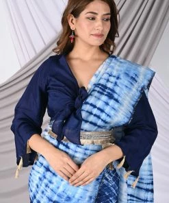 Kali Clothing Indigo Uppada Silk Shibori Saree Sarees