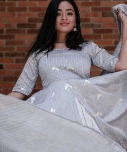 Magizham Sparkle Grey Double