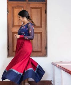 Ekanta Damini Navy Blue And Maroon Margazhi Moments 7 Ekanta Damini Navy Blue And Maroon Margazhi Moments