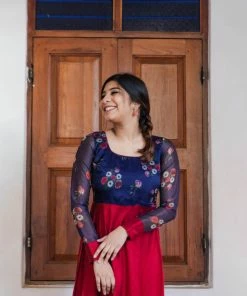 Ekanta Damini Navy Blue And Maroon Margazhi Moments 9 Ekanta Damini Navy Blue And Maroon Margazhi Moments