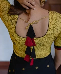 Ekanta Margazhi Moments Caruvi Yellow Kalamkari Dress