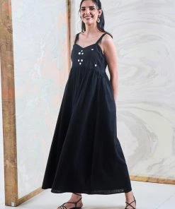 Gulaal Black Mirror Work Dress Gypsy Soul