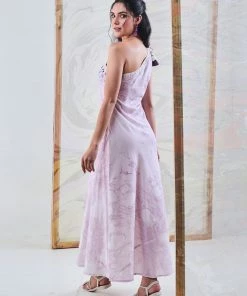 Gulaal Gypsy Soul Purple Marble One Shoulder Dress