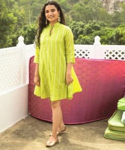 Gulaal Gypsy Soul Anya Green Swing Dress