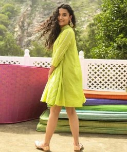 Gulaal Gypsy Soul Anya Green Swing Dress