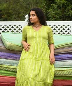 Gulaal Meir Green Tier Maxi Dress Gypsy Soul