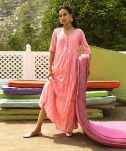 Gulaal Neri Pink Tier Maxi Dress Gypsy Soul