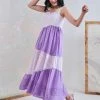 Gulaal Purple Marble Tier Maxi Dress