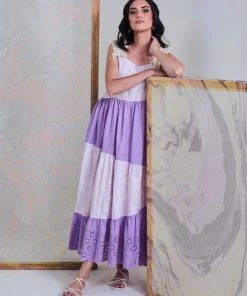 Gulaal Purple Marble Tier Maxi Dress