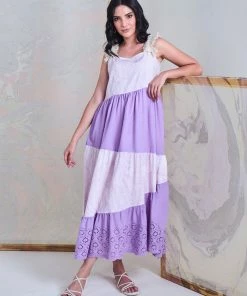 Gulaal Purple Marble Tier Maxi Dress