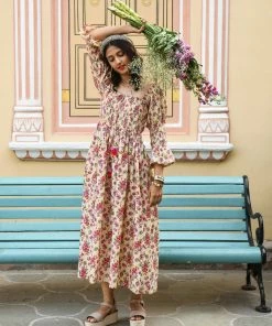 Gulaal Cottage Cosmos Smockin Dress