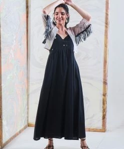 Gulaal Black Mirror Work Dress Gypsy Soul