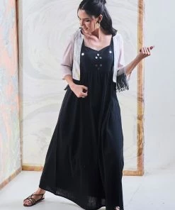 Gulaal Black Mirror Work Dress Gypsy Soul