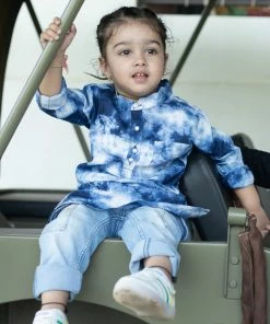 Gulaal Mini Corner Indigo Tie Dye Kurta (Boy)