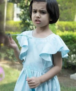 Gulaal Blue Tie Dye Ruffle Dress (Girl)