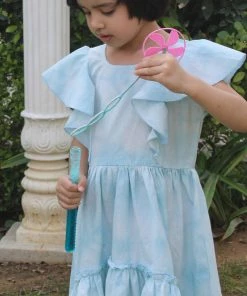 Gulaal Blue Tie Dye Ruffle Dress (Girl)