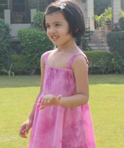 Gulaal Mini Corner Purple Tie Dye Smocking Dress (Girl) 7 Gulaal Mini Corner Purple Tie Dye Smocking Dress (Girl)