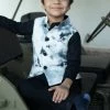 Gulaal Black & White Tie Dye Kurta Pant Set With Jacket (Boy)