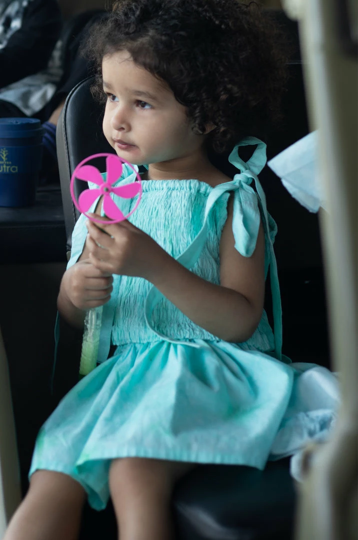 Gulaal Mini Corner Turquoise Tie Dye Crop Top With Mini Skirt (Girl) 6 Gulaal Mini Corner Turquoise Tie Dye Crop Top With Mini Skirt (Girl)