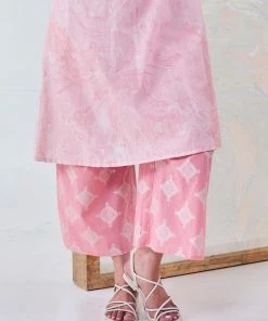 Gulaal Gypsy Soul Pink Marble Kurta-Palazzo Set