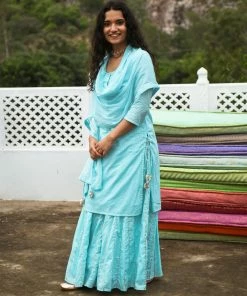 Gulaal Gypsy Soul Neelan Blue Kurta-Skirt Set