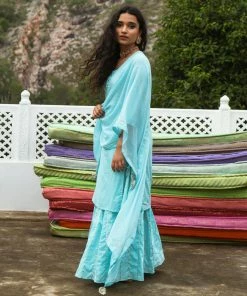 Gulaal Gypsy Soul Neelan Blue Kurta-Skirt Set