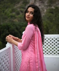 Gulaal Neeru Pink Kurta-Skirt Set