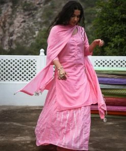 Gulaal Neeru Pink Kurta-Skirt Set