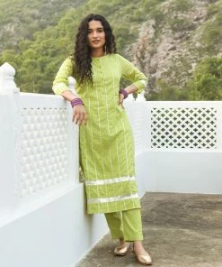 Gulaal Suditi Green Kurta-Pant Set