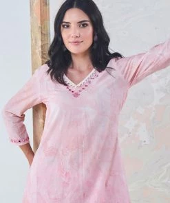 Gulaal Gypsy Soul Pink Marble Kurta-Palazzo Set