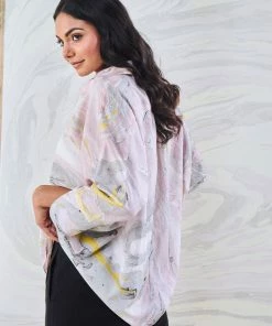 Gulaal Black & Yellow Marble Loose Fit Top